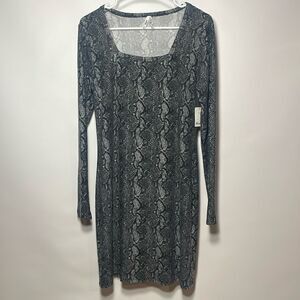 Mudd dress snake skin pattern